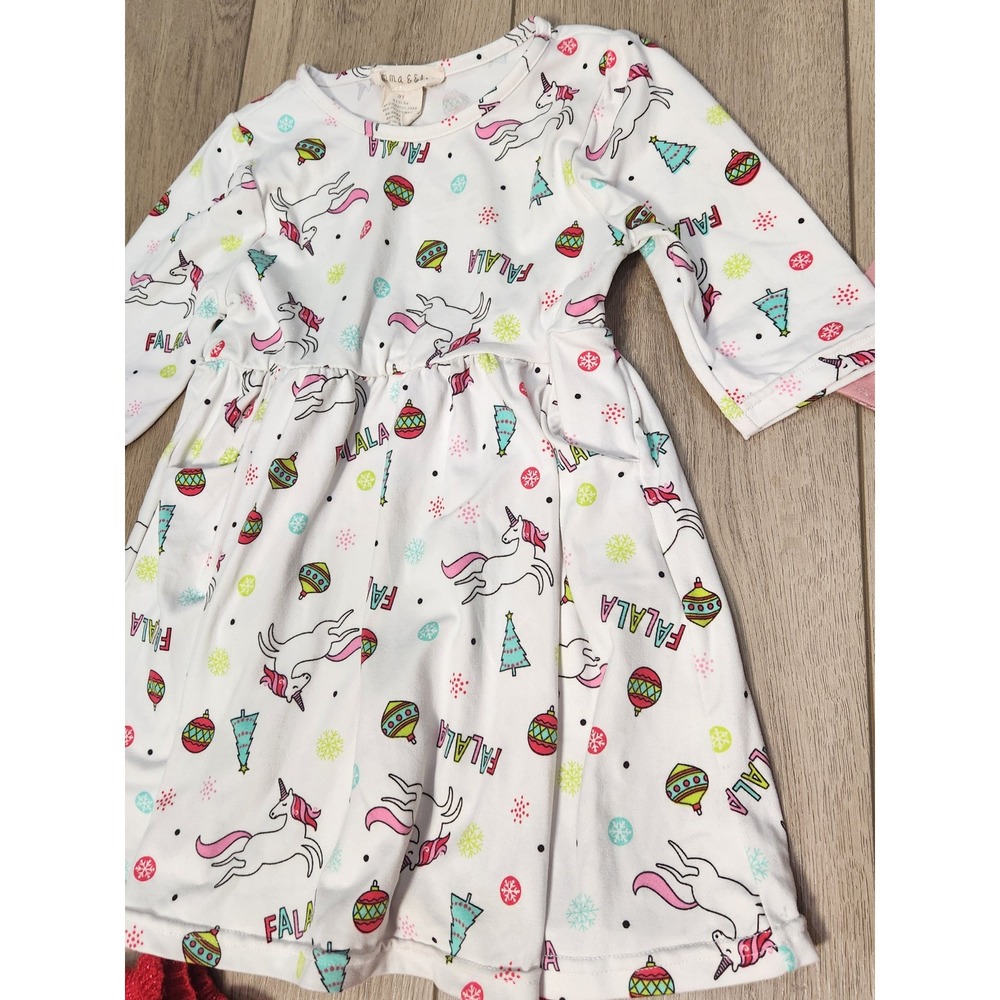 Girls 3T Holiday Dress Bundle 4pc Christmas Winter Casual Stretchy - Picture 5 of 7